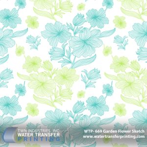 WTP-669 Garden Flower Sketch